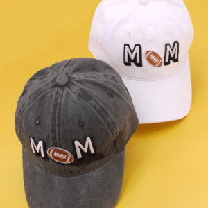 GAME DAY MOM FOOTBALL WASHED BASEBALL CAP